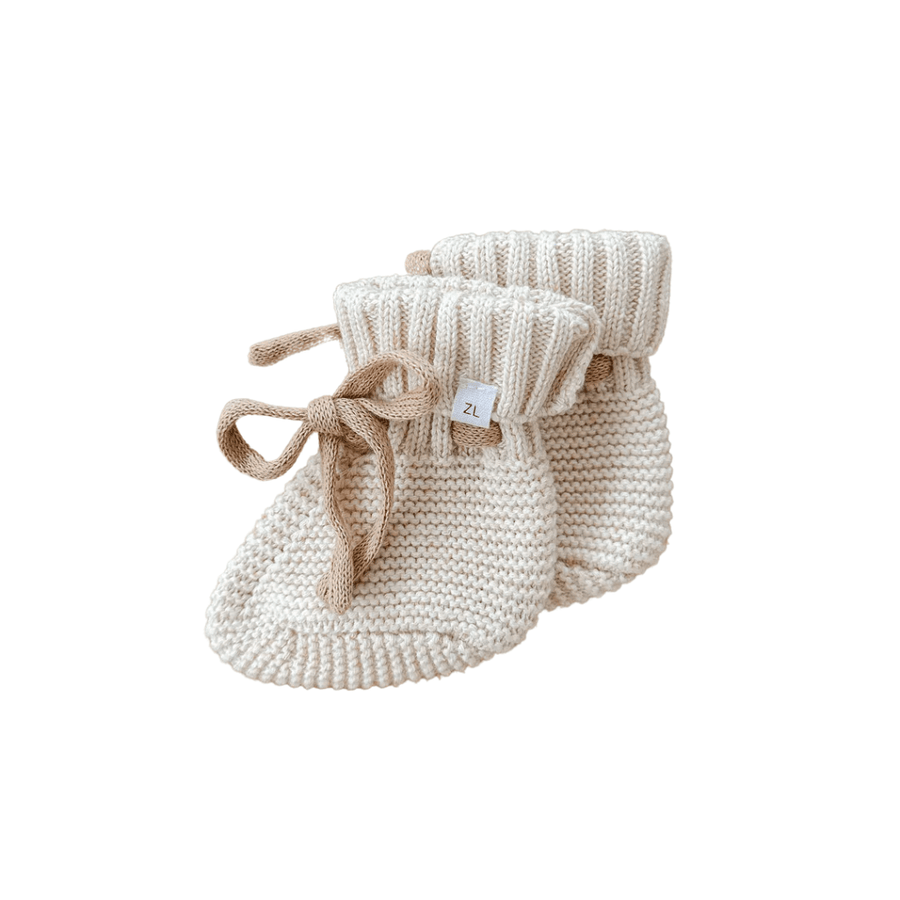 Knit booties | Biscotti Fleck - [product_vendor}